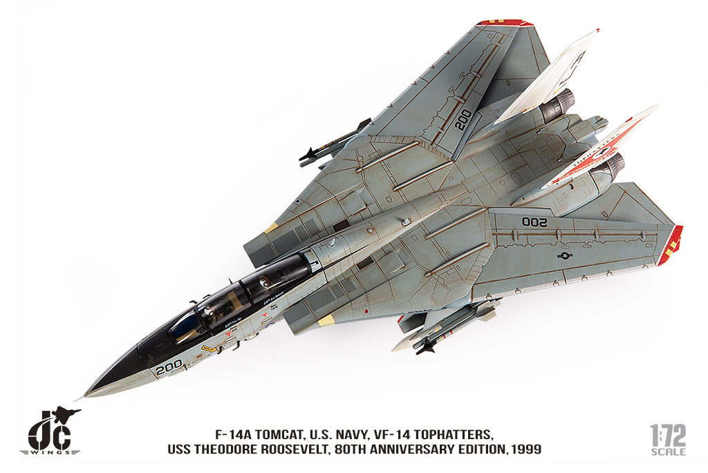 [Pre-order item] F-14A US Navy VF-14 Top Hatters 80th Anniversary Paint 1999 1/72 (JCW20230630) [JCW-72-F14-014] 