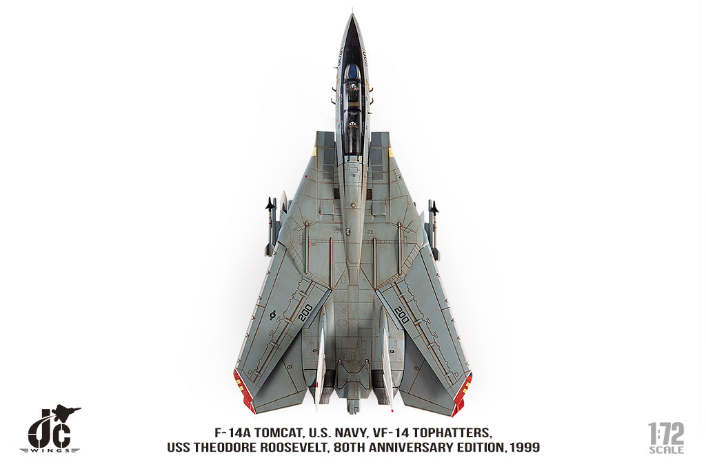 [Pre-order item] F-14A US Navy VF-14 Top Hatters 80th Anniversary Paint 1999 1/72 (JCW20230630) [JCW-72-F14-014] 