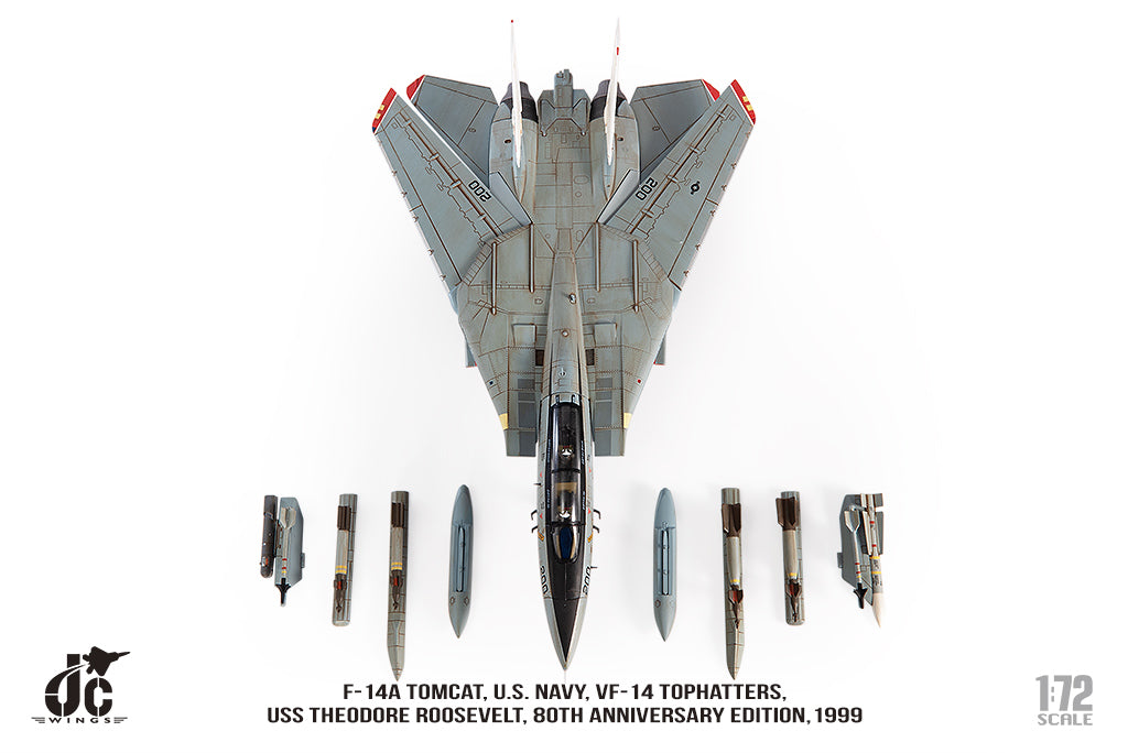 [Pre-order item] F-14A US Navy VF-14 Top Hatters 80th Anniversary Paint 1999 1/72 (JCW20230630) [JCW-72-F14-014] 