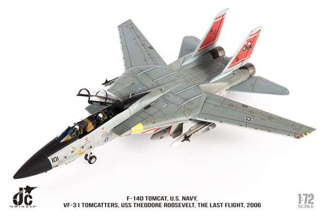【お取り寄せ】F-14D アメリカ海軍 VF-31 トムキャッターズ The Last Flight 2006年  #101  1/72 [JCW-72-F14-015]