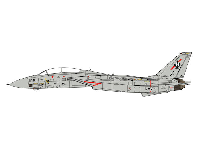 【予約商品】F-14A  VF-41 ブラックエイセス  USS ニミッツ 「シドラ湾事件」 1981年 1/72 (JC20241119) [JCW-72-F14-017]