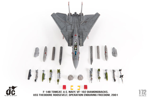 F-14B アメリカ海軍 VF-102 ダイアモンドバックス 不朽の自由作戦 2001年 1/72 [JCW-72-F14-024]