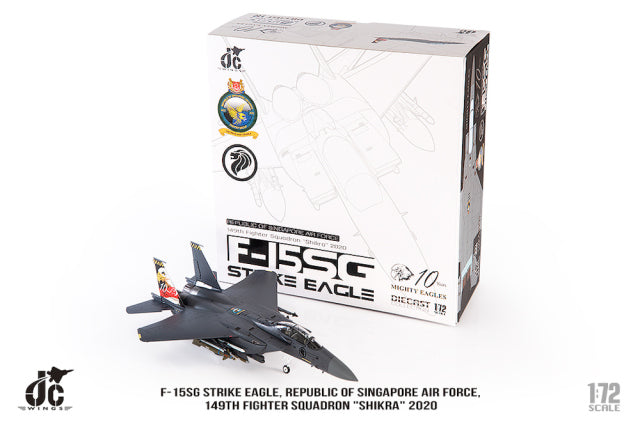 【お取り寄せ】F-15SG シンガポール空軍 第149飛行隊「シクラ」  2020年  1/72[JCW-72-F15-026]