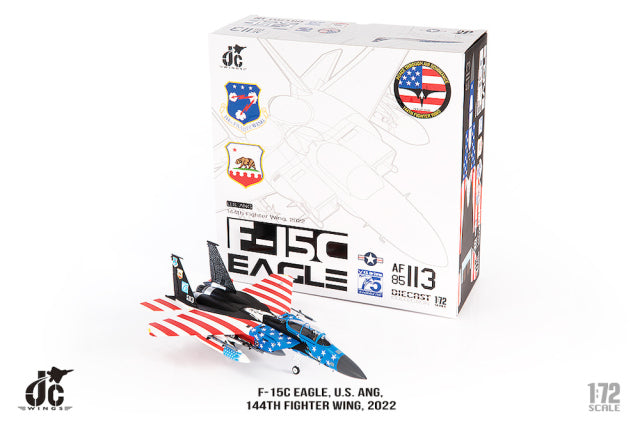 第二大戦アメリカ陸軍航空隊フィギュア JC Wings F-15C カリフォルニア空軍州兵 第144戦闘航空団 2022年 1/72