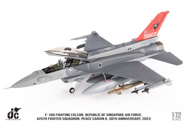 F-16D Singapore Air Force No. 425 Squadron "Peace Carvin II" #020 30th Anniversary Paint 2023 1/72 [JCW-72-F16-023] 