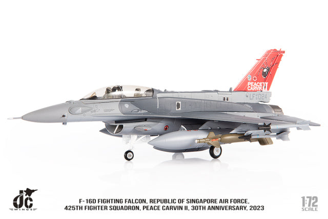 F-16D Singapore Air Force No. 425 Squadron "Peace Carvin II" #020 30th Anniversary Paint 2023 1/72 [JCW-72-F16-023] 