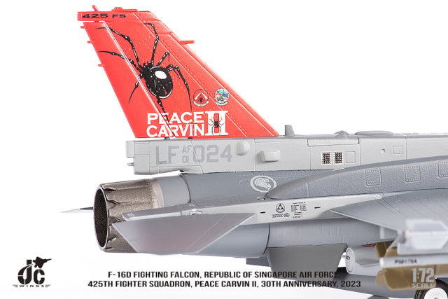 F-16D Singapore Air Force No. 425 Squadron "Peace Carvin II" #020 30th Anniversary Paint 2023 1/72 [JCW-72-F16-023] 