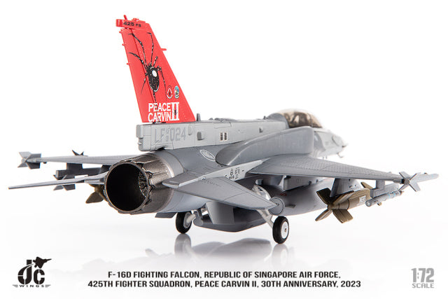 F-16D Singapore Air Force No. 425 Squadron "Peace Carvin II" #020 30th Anniversary Paint 2023 1/72 [JCW-72-F16-023] 