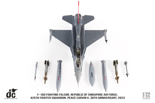 F-16D Singapore Air Force No. 425 Squadron "Peace Carvin II" #020 30th Anniversary Paint 2023 1/72 [JCW-72-F16-023] 