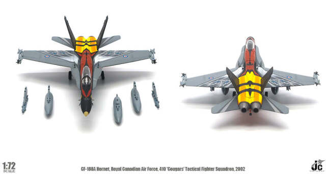 CF-188A (F/A-18A) 加拿大皇家空軍第410戰術作戰訓練中隊特殊塗裝冷湖空軍基地2002年 1/72 [JCW-72-F18-011]