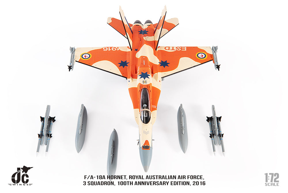 F/A-18A Royal Australian Air Force No. 3 Squadron 100th Anniversary Paint 2016 1/72 [JCW-72-F18-016]