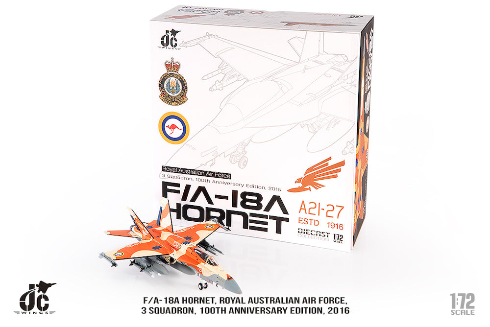 F/A-18A Royal Australian Air Force No. 3 Squadron 100th Anniversary Paint 2016 1/72 [JCW-72-F18-016]