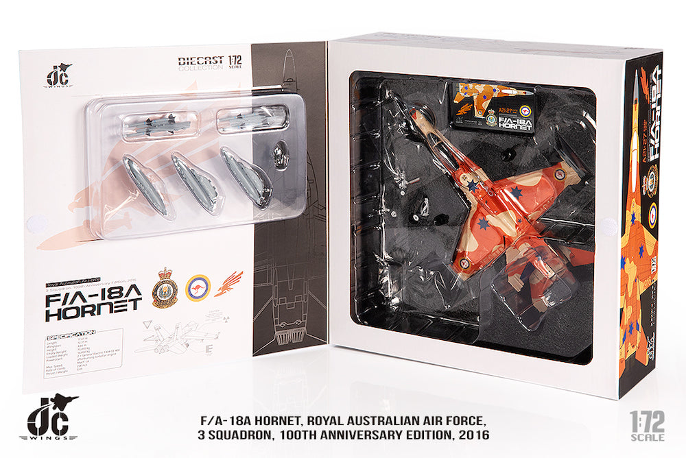 F/A-18A Royal Australian Air Force No. 3 Squadron 100th Anniversary Paint 2016 1/72 [JCW-72-F18-016]