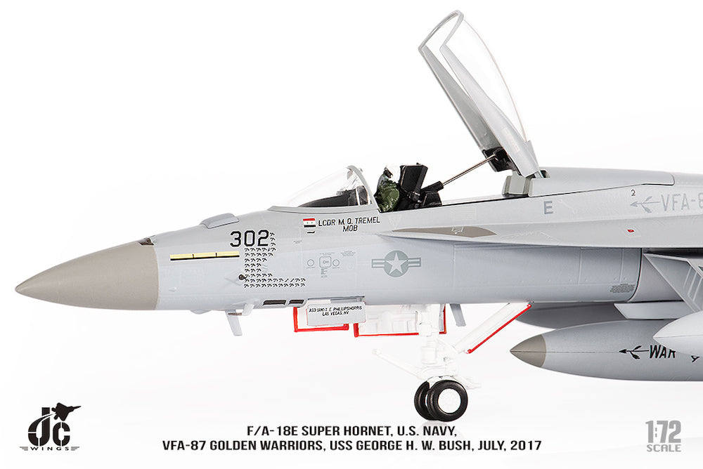 F/A-18E VFA-87 ゴールデンウォリアーズ USS ジョージ・H・W・ブッシュ 2017年 1/72 [JCW-72-F18-021]