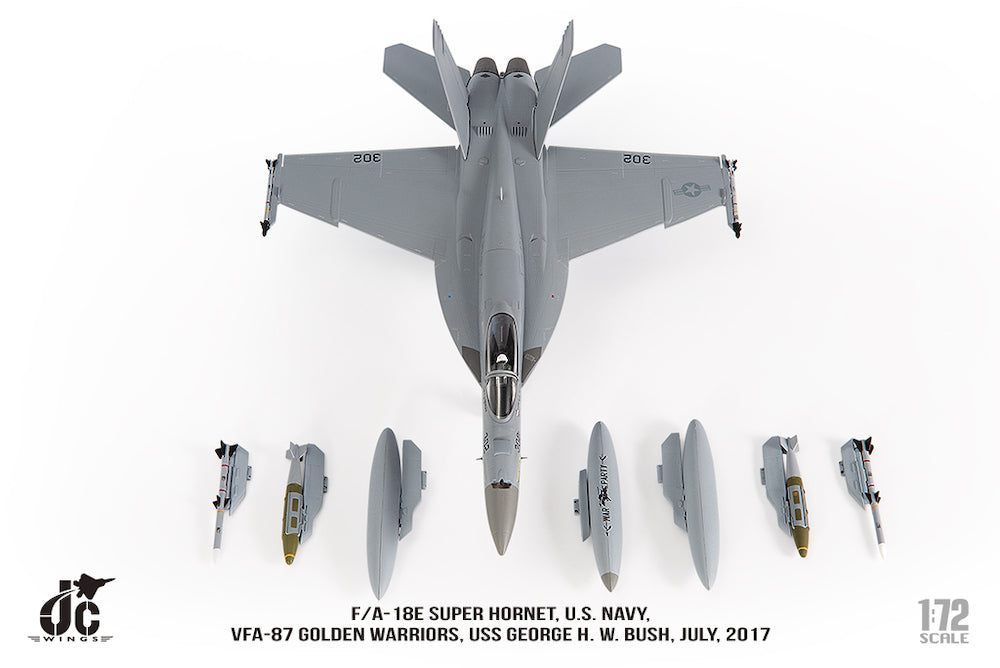 F/A-18E VFA-87 ゴールデンウォリアーズ USS ジョージ・H・W・ブッシュ 2017年 1/72 [JCW-72-F18-021]