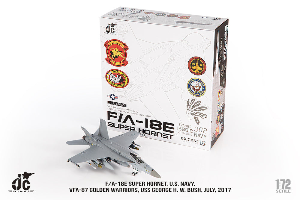 F/A-18E VFA-87 ゴールデンウォリアーズ USS ジョージ・H・W・ブッシュ 2017年 1/72 [JCW-72-F18-021]