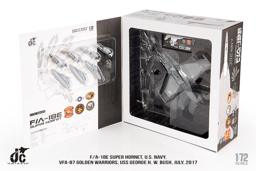F/A-18E VFA-87 ゴールデンウォリアーズ USS ジョージ・H・W・ブッシュ 2017年 1/72 [JCW-72-F18-021]