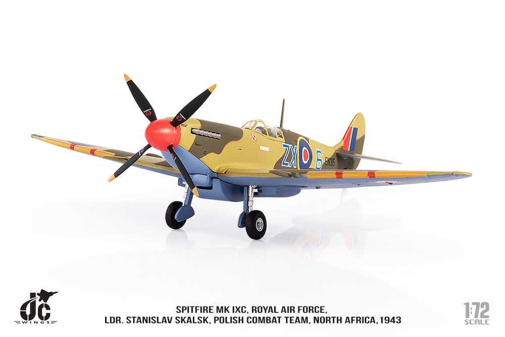 Spitfire MK IXc Ldr. Royal Air Force Stanislaw Skalski Polish Combat Team North Africa 1943 1/72[JCW-72-SPF-003]