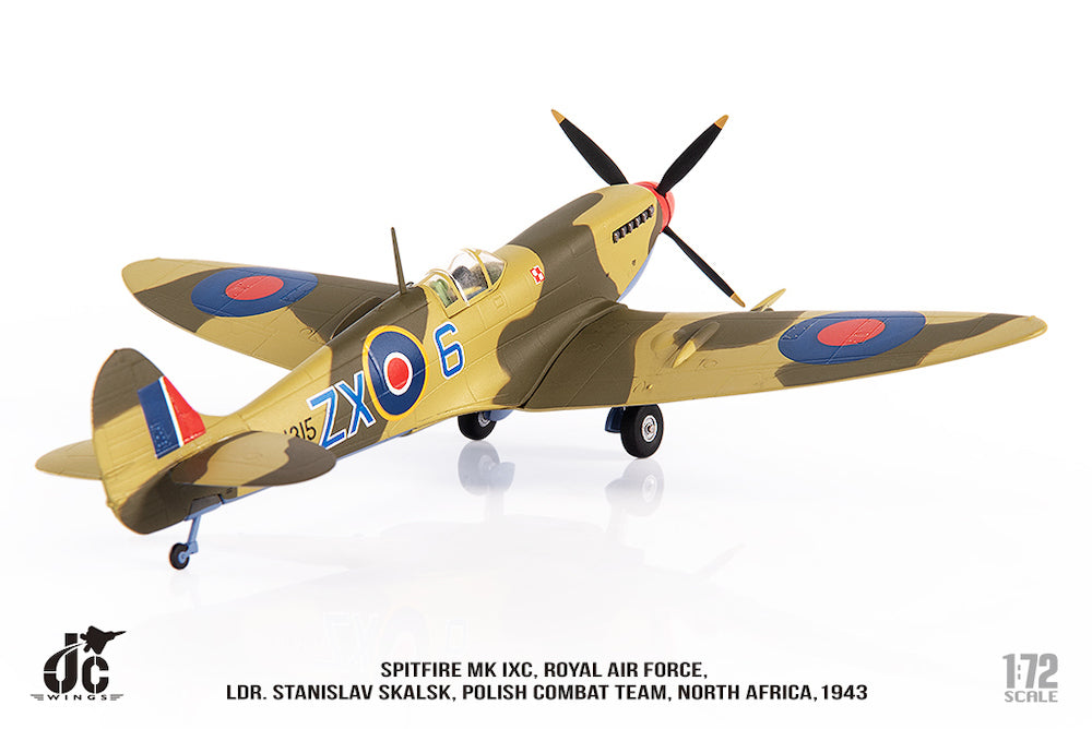 Spitfire MK IXc Ldr. Royal Air Force Stanislaw Skalski Polish Combat Team North Africa 1943 1/72[JCW-72-SPF-003]