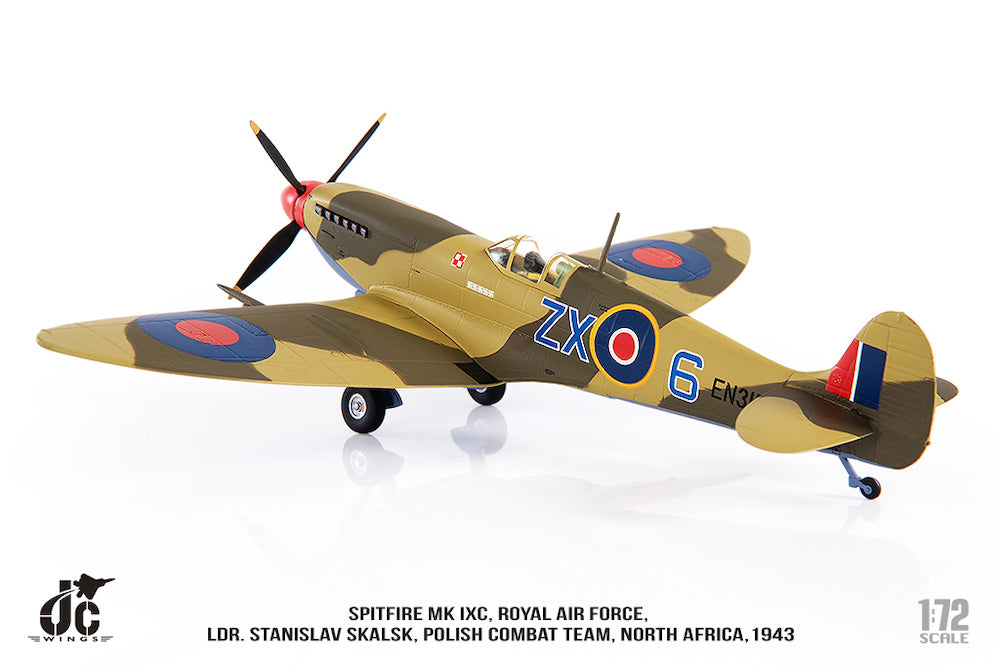 Spitfire MK IXc Ldr. Royal Air Force Stanislaw Skalski Polish Combat Team North Africa 1943 1/72[JCW-72-SPF-003]