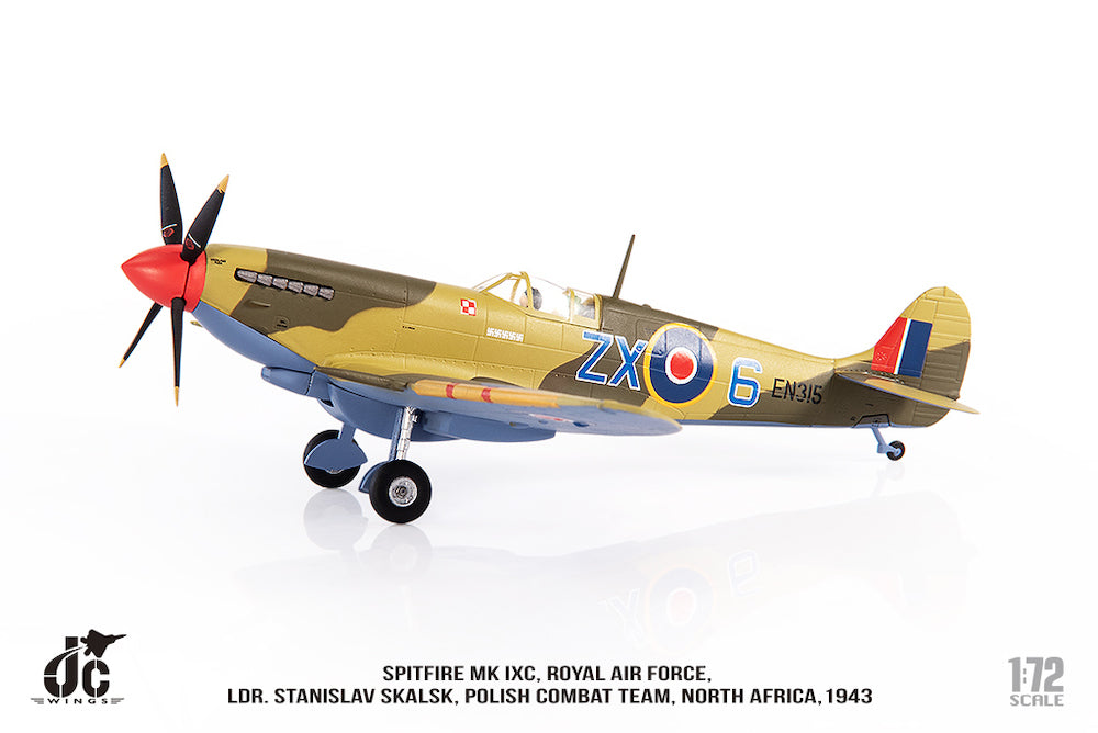 Spitfire MK IXc Ldr. Royal Air Force Stanislaw Skalski Polish Combat Team North Africa 1943 1/72[JCW-72-SPF-003]