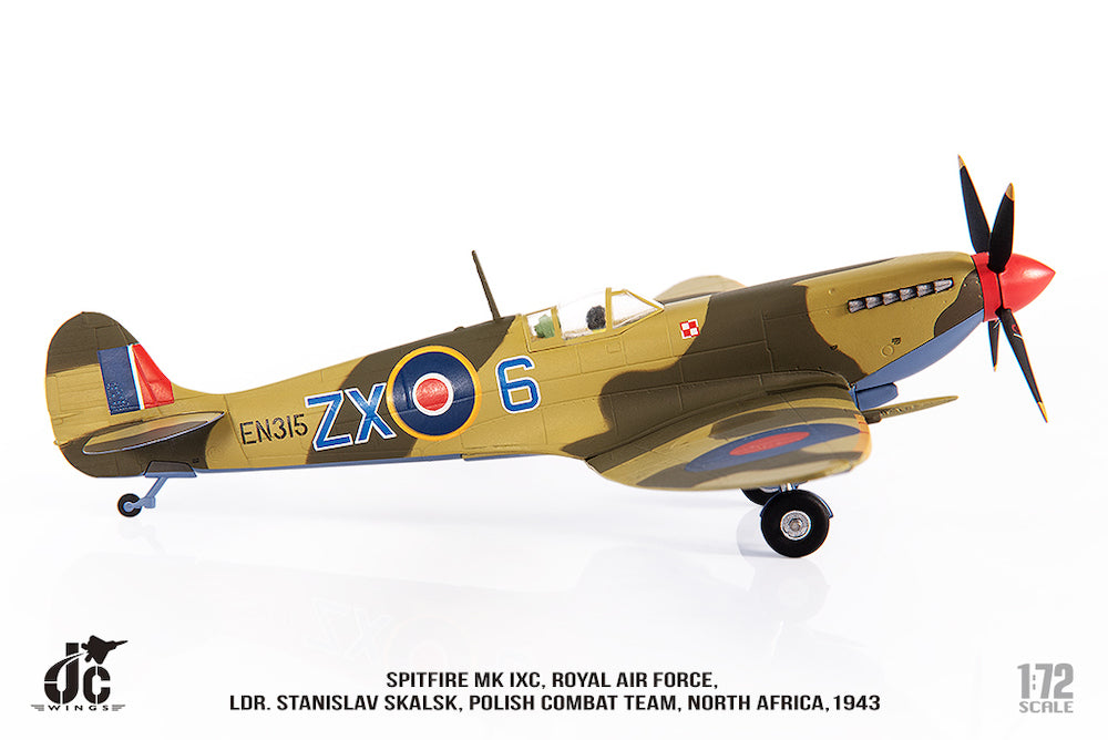 Spitfire MK IXc Ldr. Royal Air Force Stanislaw Skalski Polish Combat Team North Africa 1943 1/72[JCW-72-SPF-003]