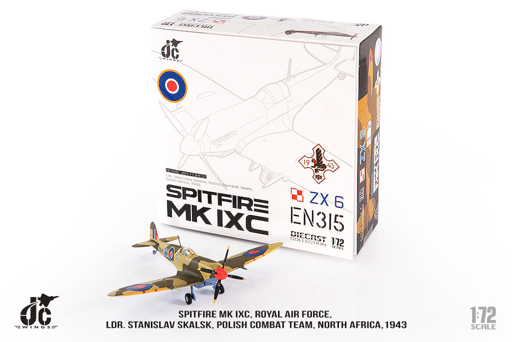 Spitfire MK IXc Ldr. Royal Air Force Stanislaw Skalski Polish Combat Team North Africa 1943 1/72[JCW-72-SPF-003]