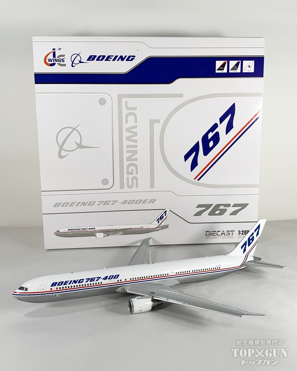 B767-400ER ボーイング ハウスカラー ポリッシュ仕上げ フラップダウンモデル N76400 1/200 [LH2496A]