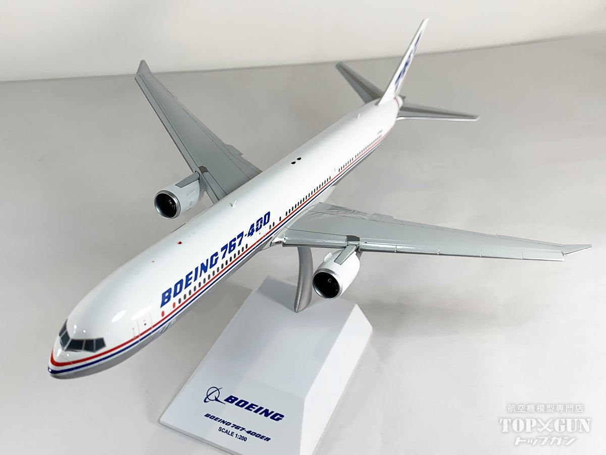 B767-400ER ボーイング ハウスカラー ポリッシュ仕上げ フラップダウンモデル N76400 1/200 [LH2496A]