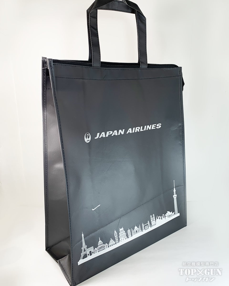 JAL 日本航空 ショッピングバッグ 不織布 黒 [MZ690]
