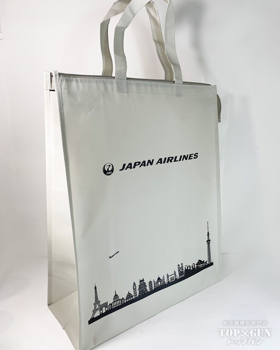 JAL 日本航空 ショッピングバッグ 不織布 グレー [MZ691]