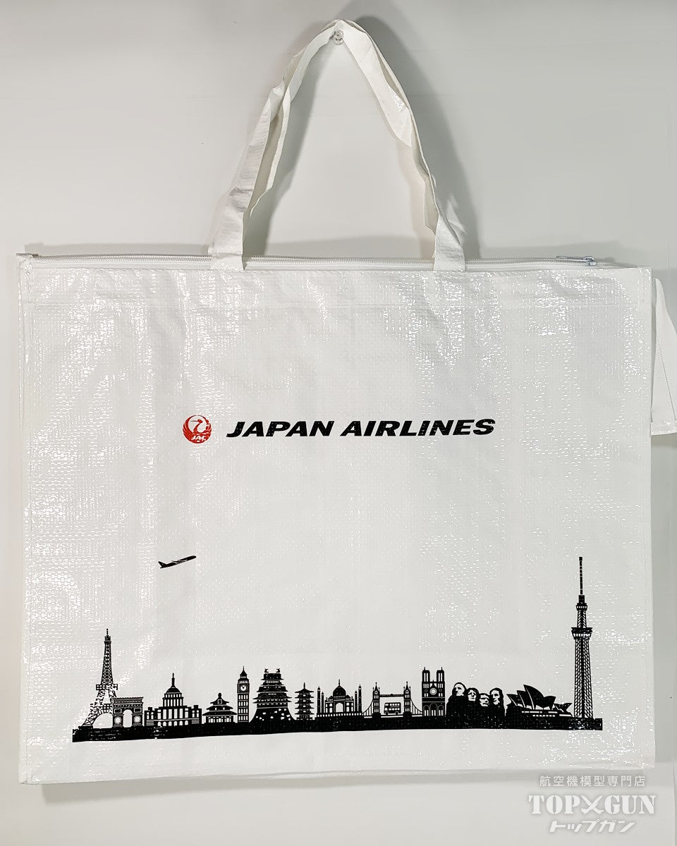 JAL 日本航空 ショッピングバッグ PP製 白 [MZ692]