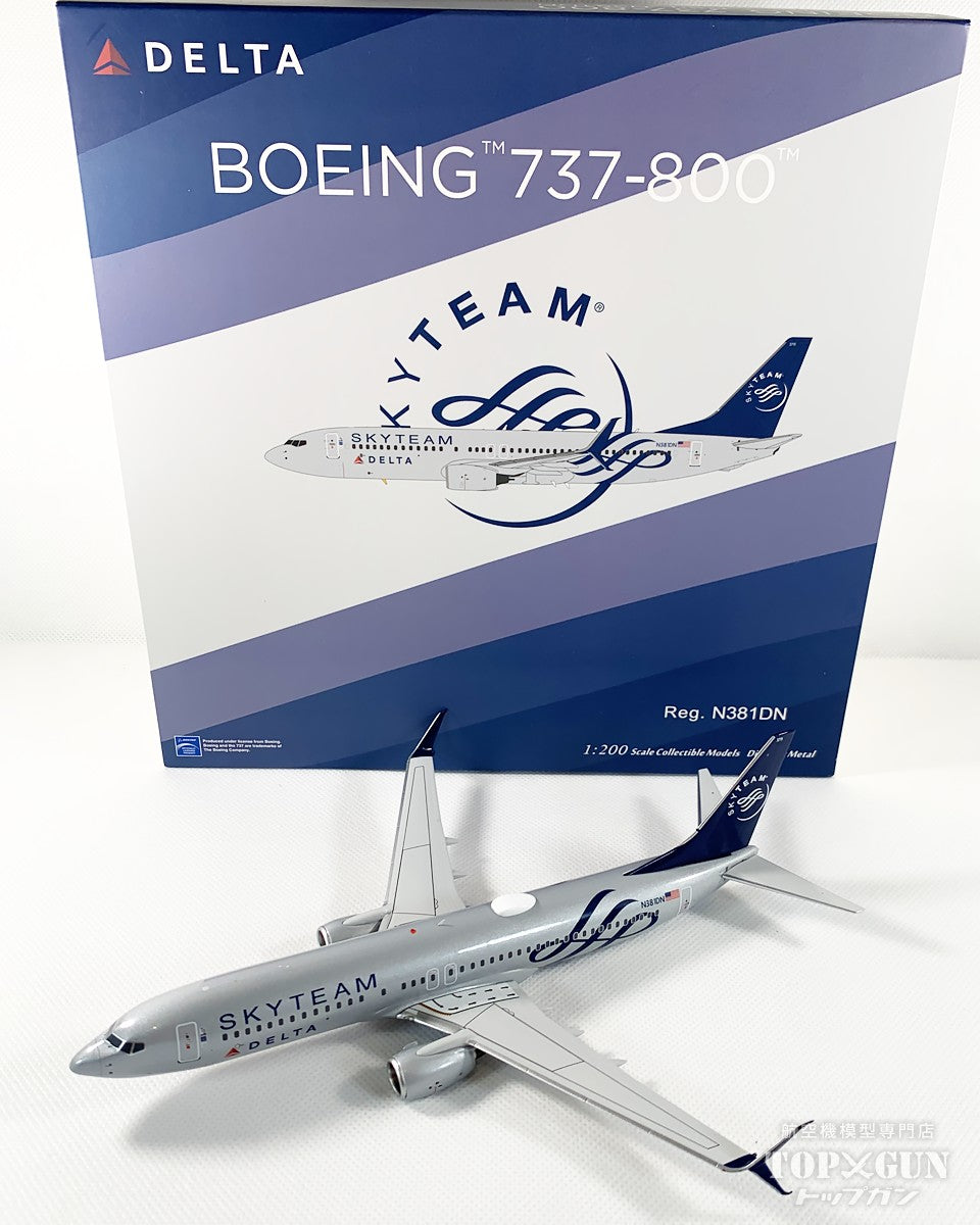 B737-800/w Delta Delta's first B737-800 aircraft to receive split scimitar winglets Skyteam livery N381DN 1/200 [NG08013] 