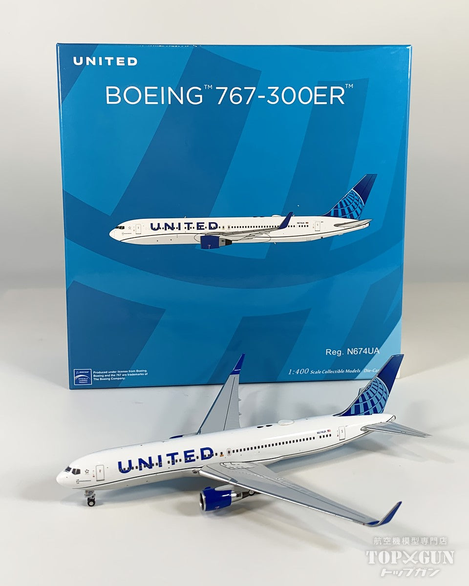 B767-300ER/w ユナイテッド航空 「Blue Evolution」  N674UA 1/400 [NG17006]