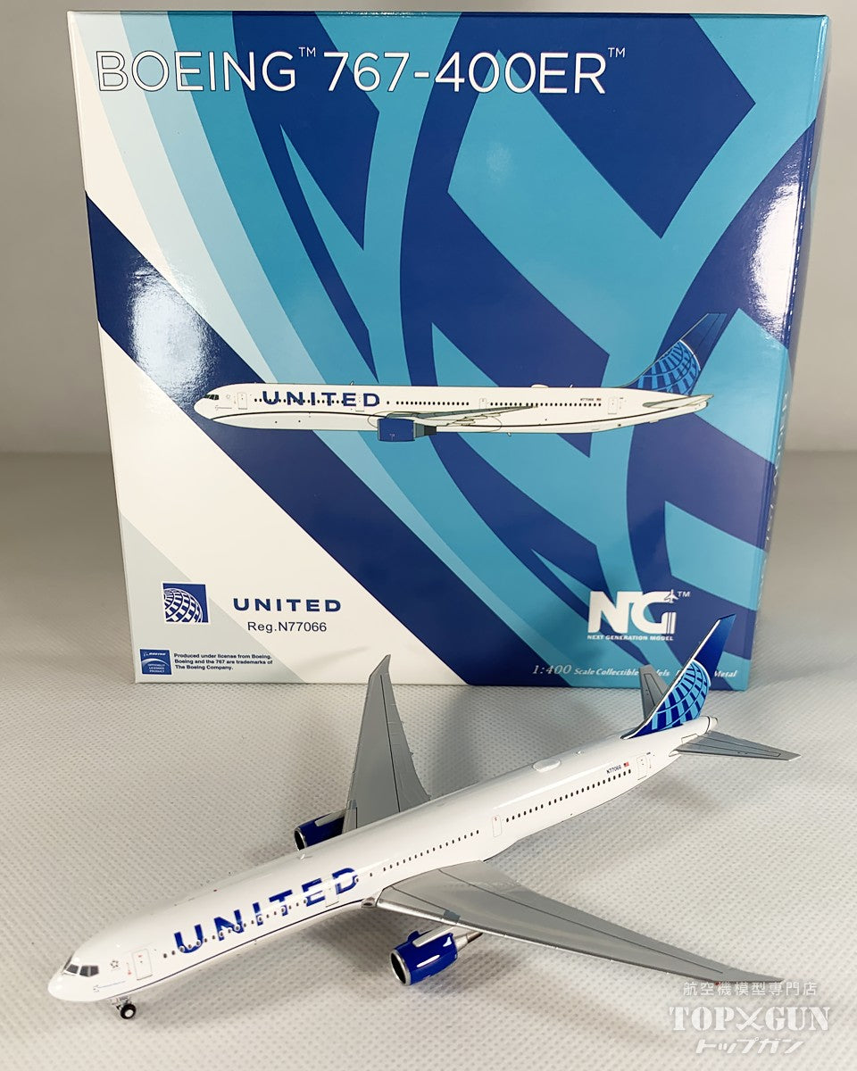 767-400ER United Airlines "Blue Evolution livery (CF6 engines ・ new mold first launch)" N77066 1/400 [NG18001] 