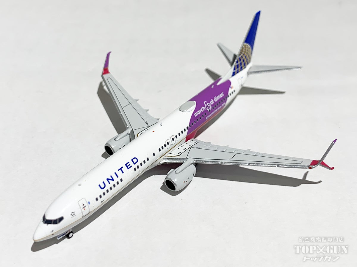 B737-900ER/w ユナイテッド航空 CO-UA merged livery with scimitar winglets 「March of Dimes」N66848 1/400 [NG79013]