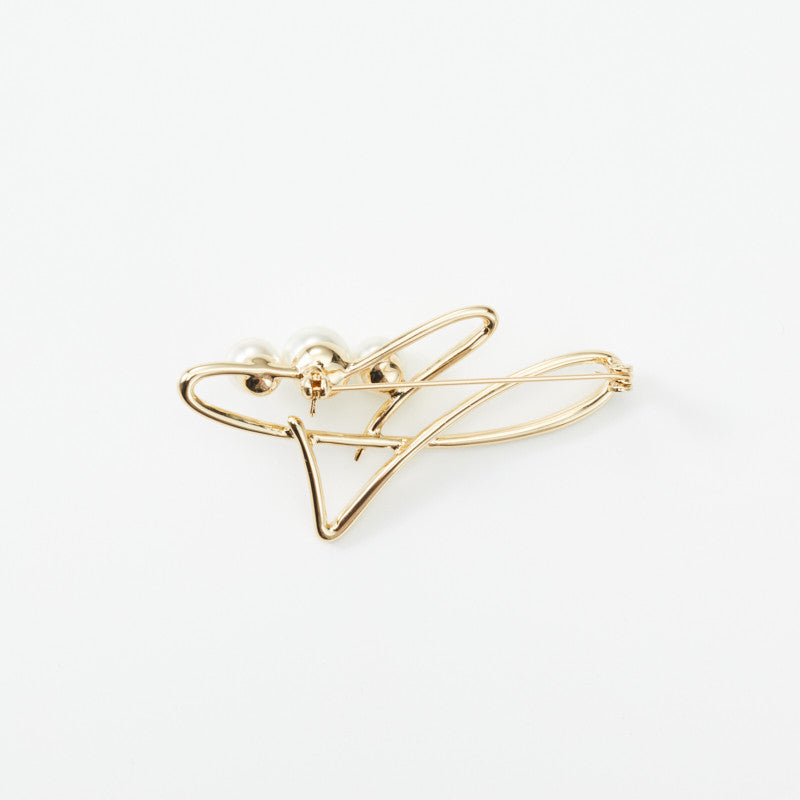 Peach Original Peach x Andemiu Nuance Metal Brooch Gold Peach Aviation [PA230027]