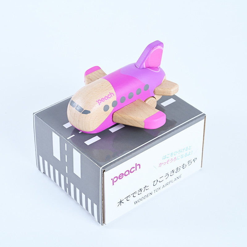 Peach original wooden airplane toy [PA230066]