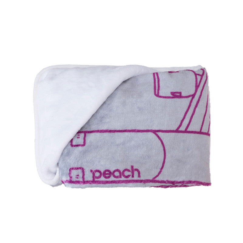 Peachオリジナル クッションブランケット Peach Grayprint ピーチアビエーション [PA240020]