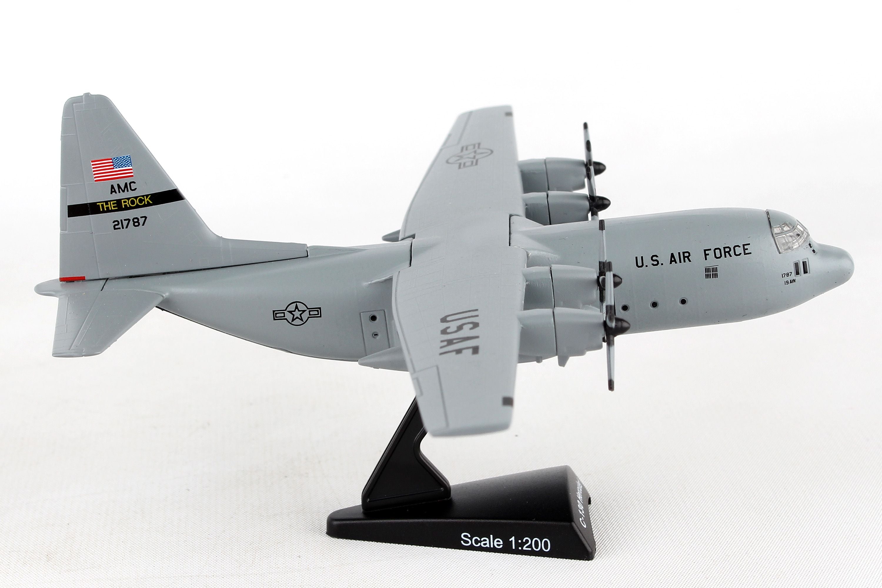 C-130E US Air Force 374th Tactical Airlift Wing Vietnam War "SPARE 617" 1972 #62-1787 1/200 *Stand display only [PS5330-3]