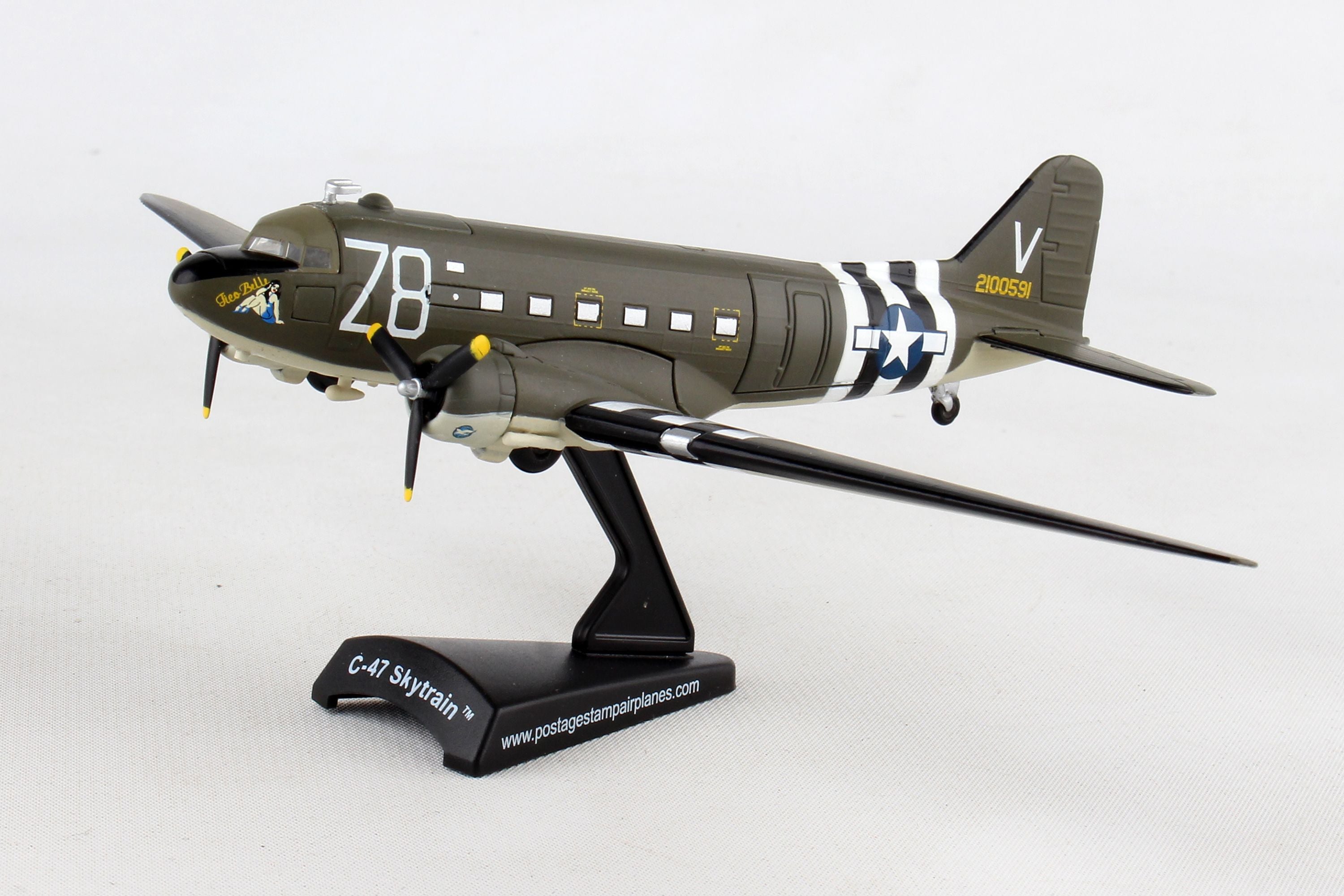 C-47 US Army Air Forces 437th Airlift Wing 84th Airlift Squadron Normandy Landings 1944 #42-100591 "TICO BELLE" 1/144 *For stand display only [PS5558-3]