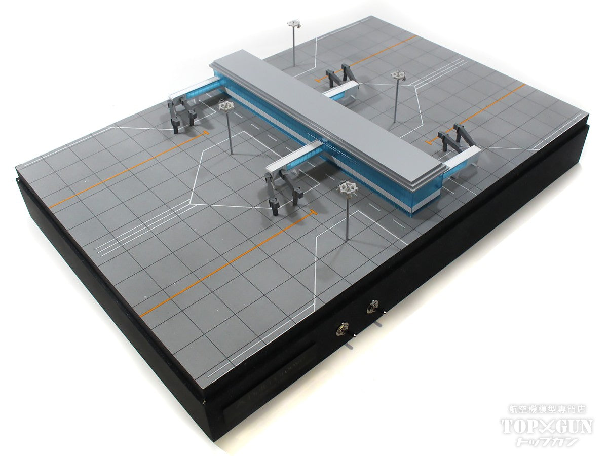 Roteiro4s Terminal Airport Terminal LED Built-in Light-Up Diorama Set (with Buildings, Boarding Bridges, and Lighting Towers) 4 Aircraft Parking Type 1/500 Scale [R3-02S]