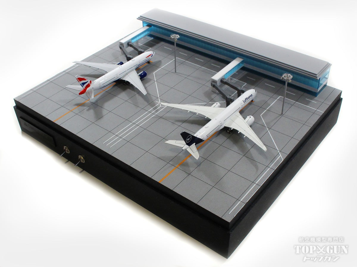 Roteiro4S Terminal Airport Terminal LED Built-in Light-up Diorama Set (with Buildings, Boarding Bridges, and Lighting Towers) 2 Aircraft Parking Type (Not A380 Compatible) 1/500 Scale [R4-02S]