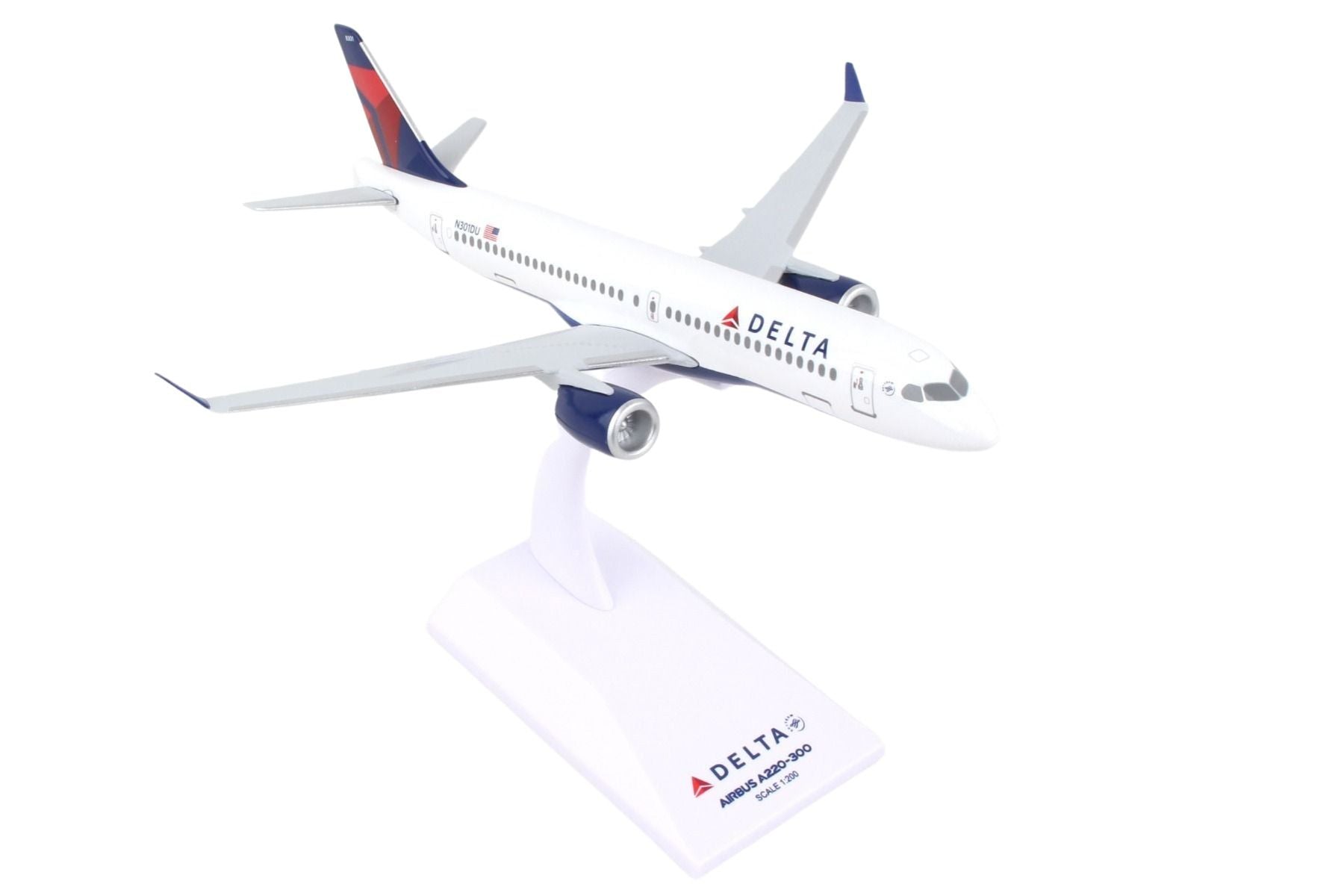 SkyMarks A220-300 デルタ航空 N301DU (ギアなし/スタンド付属) 1/200