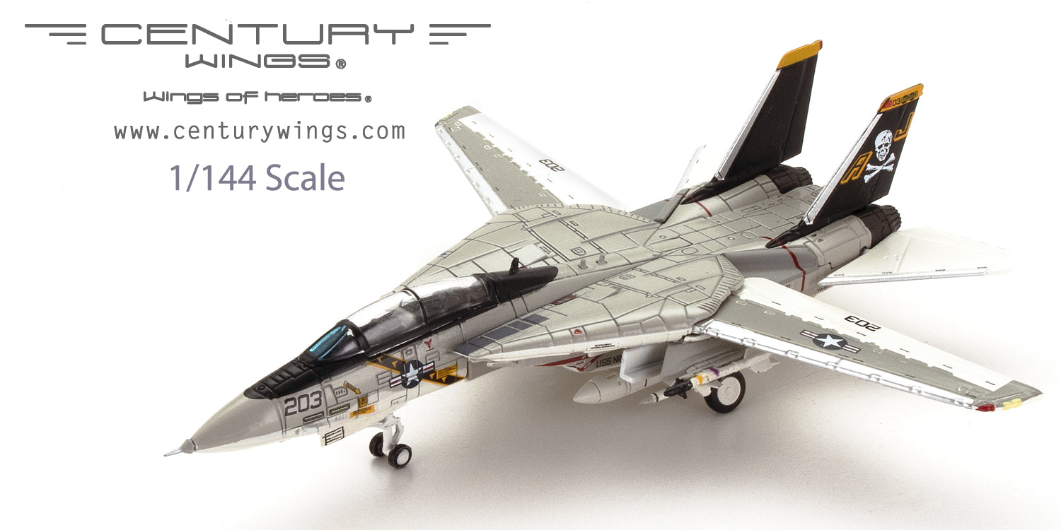 F-14A US Navy 84th Fighter Squadron "Jolly Rogers" aboard the aircraft carrier Nimitz in 1978 AJ203 1/144 [001628]