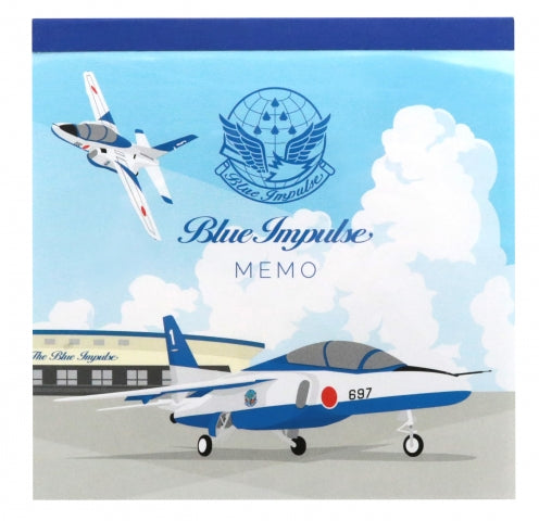 Japan Air Self-Defense Force Blue Impulse Square Memo Pad T-4 Aircraft [003580050]