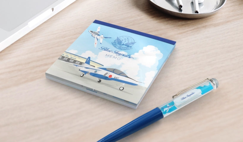 Japan Air Self-Defense Force Blue Impulse Square Memo Pad T-4 Aircraft [003580050]