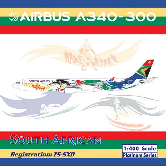 A340-300 南アフリカ航空 特別塗装 「ロンドン五輪2012」 ZS-SXD  1/400 [10670]
