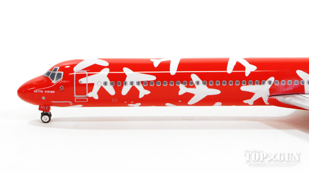 MD-82 SAS Scandinavian Airlines special paint red 1990s LN-RLE "KETTIL Viking" 1/400 [11096]