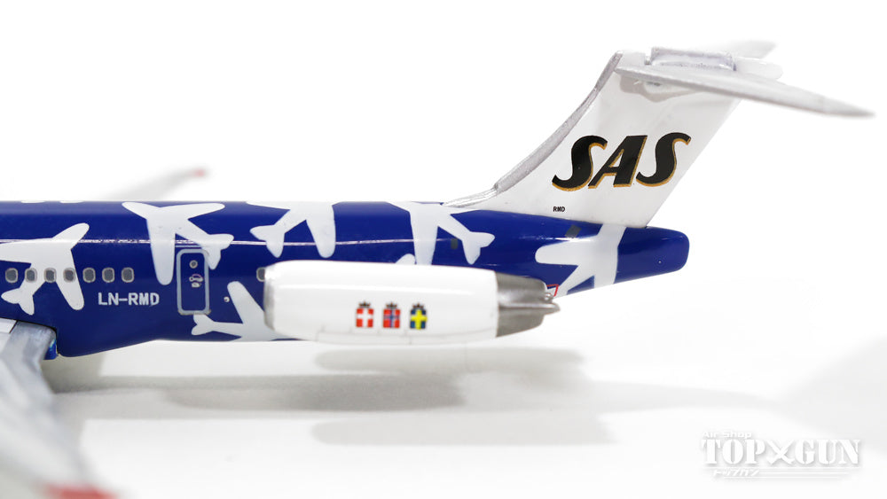 MD-82 SAS Scandinavian Airlines special livery blue 1990s LN-RMD "FENGE Viking" 1/400 [11097]